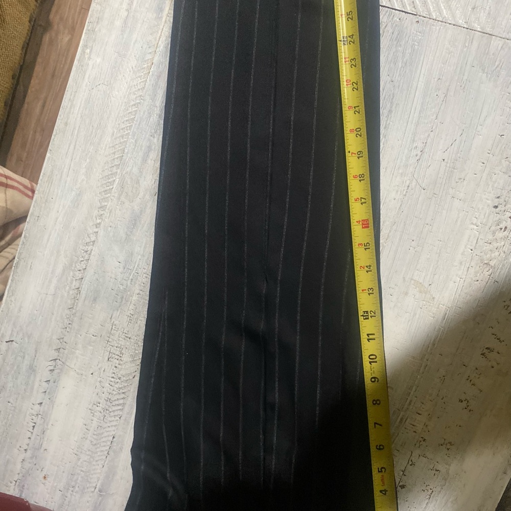 Charcoal Pinstripe Double-Breasted Blazer With Pa… - image 6